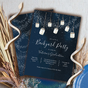 Invitation Bougies de ciel du soir dans des pots Mason pour u