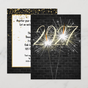 Invitation Bougies étincelantes pour la fête du Nouvel An 202