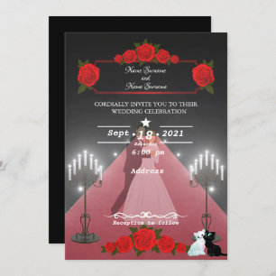 Invitation Bougies rouges