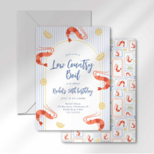 Invitation Bouillabaisse de fruits de mer de Low Country aux 