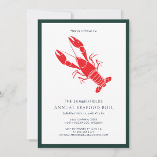 Invitation Bouillabaisse de fruits de mer familiaux Fête de c