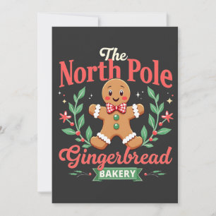 Invitation Boulangerie de pain d'épices du pôle Nord Noël