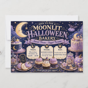 Invitation Boulangerie Halloween au Clair de Lune