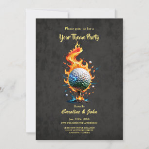Invitation Boule de golf blanche