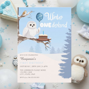 Invitation Boule de neige de l'hiver Onederland Anniversaire