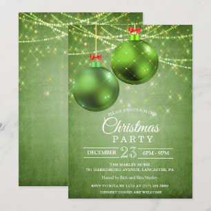 Invitation Boule de Noël de Fêtes de Fin d'Année
