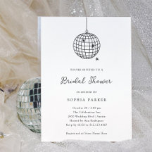 Boule Disco Minimale | Fête des mariées noire et b