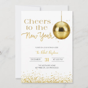 Invitation Boule disco pour les acclamations de la fête du No