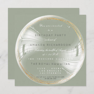 Invitation Boule Golden Circle Anniversaire Bachelorette