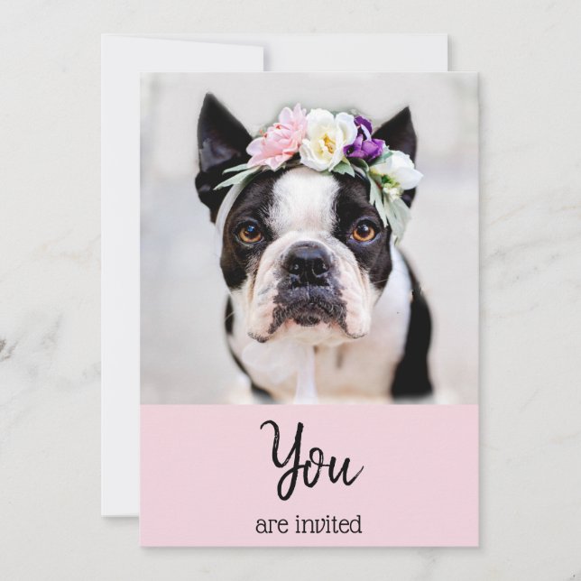 Invitation *~* Bouledogue français Événement Frenchie Mignon  (Devant)