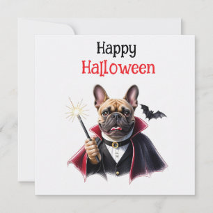 Invitation Bouledogue français Halloween French Bulldog