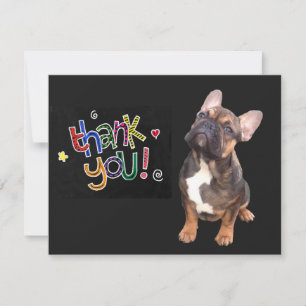 Invitation Bouledogue français Merci