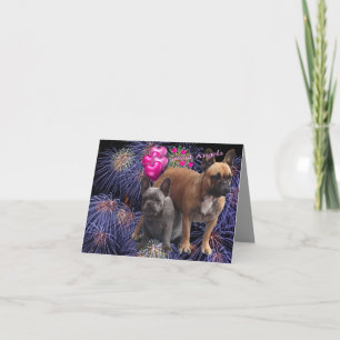 Invitation Bouledogue français Nouvel An Bouledogue Français