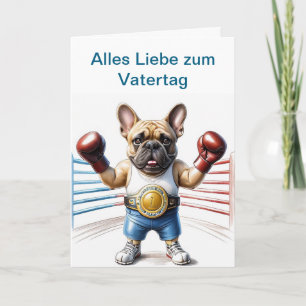 Invitation Bouledogues français fête des pères Bouledogue
