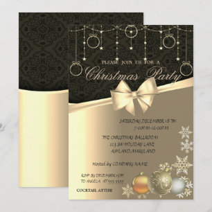 Invitation Boules de Noël Élégantes, Fête de Noël d'Entrepris