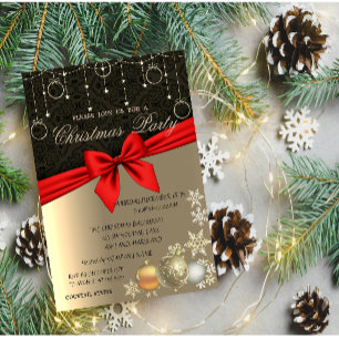 Invitation Boules de Noël Élégantes, Fête de Noël d'Entrepris