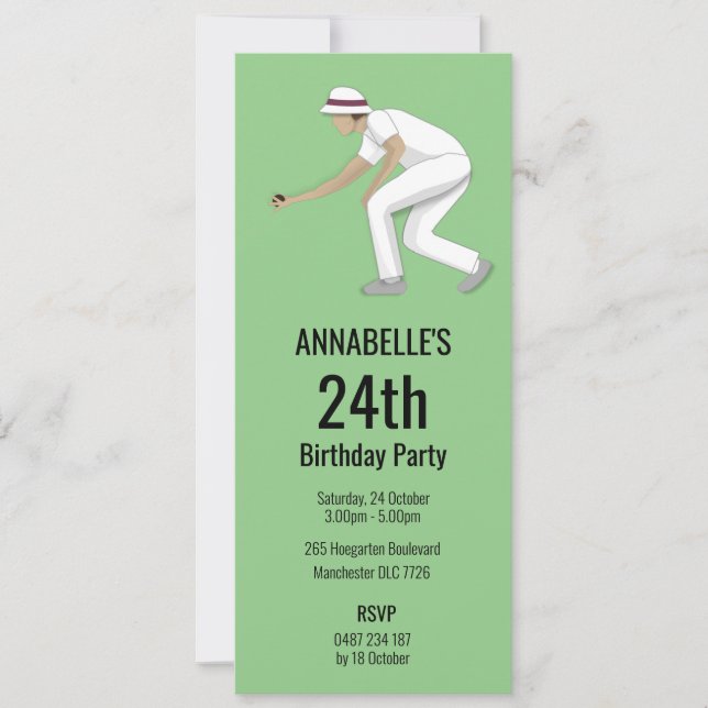 Invitation Boules de pelouse (Devant)