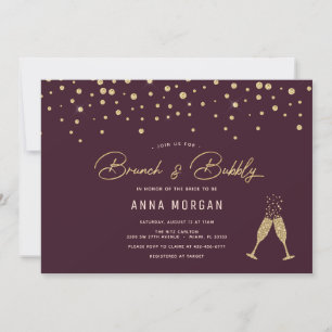 Invitation Boules d'or Brunch & Bubbly