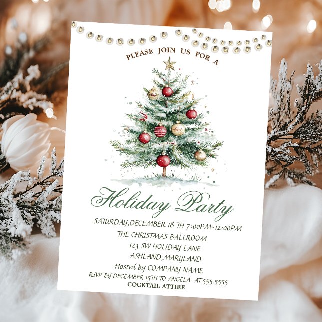 Invitation Boules pour sapin de Noël Guirlandes lumineuses Fê (Créateur téléchargé)