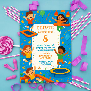 Invitation Bouncy Adventure Anniversaire Fiesta