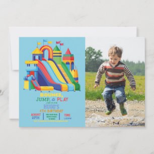 Invitation Bouncy Castle Birthday Party Jump Bounce Photo