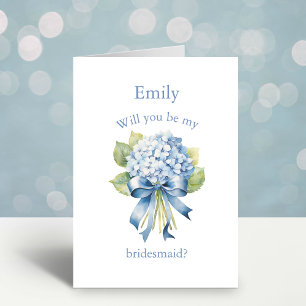 Invitation Bouquet Blue Hydrangea   Proposition de la Bridesm