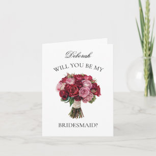 Invitation Bouquet Bouquet de Roses rouges et roses Propositi