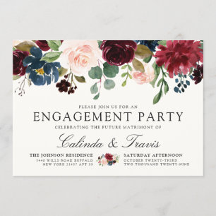 Invitation Bouquet Bourgogne   Partie d'engagement