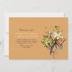 Invitation Bouquet d'automne deux
