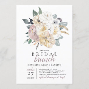 Invitation Bouquet de brunch de la nuptiale