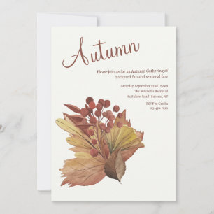 Invitation Bouquet de feuilles d'automne