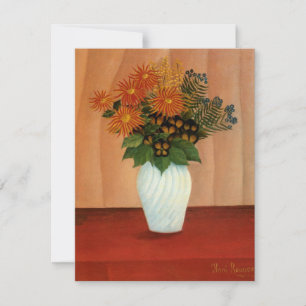 Invitation Bouquet de fleurs d'Henri Rousseau (vers 1900)
