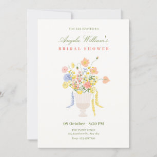 Invitation Bouquet de fleurs douche nuptiale