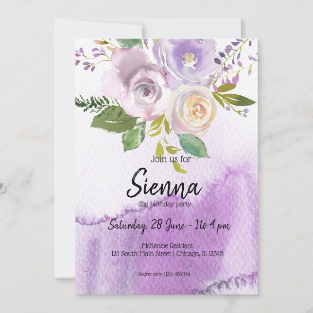 Invitation Bouquet de fleurs pour toutes les occasions (Devant)