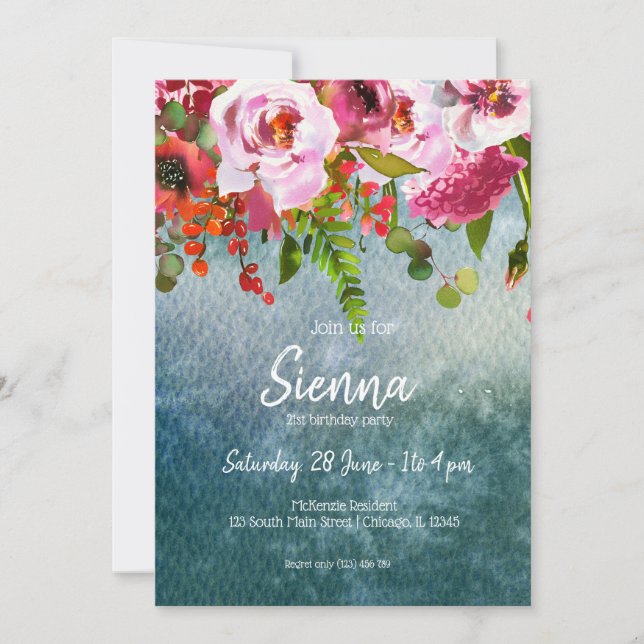 Invitation Bouquet de fleurs pour toutes les occasions (Devant)
