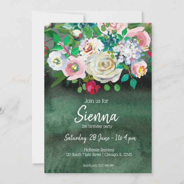 Invitation Bouquet de fleurs pour toutes les occasions (Devant)