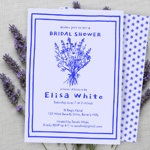 Invitation Bouquet de fleurs sauvages Mariage champêtre et fa