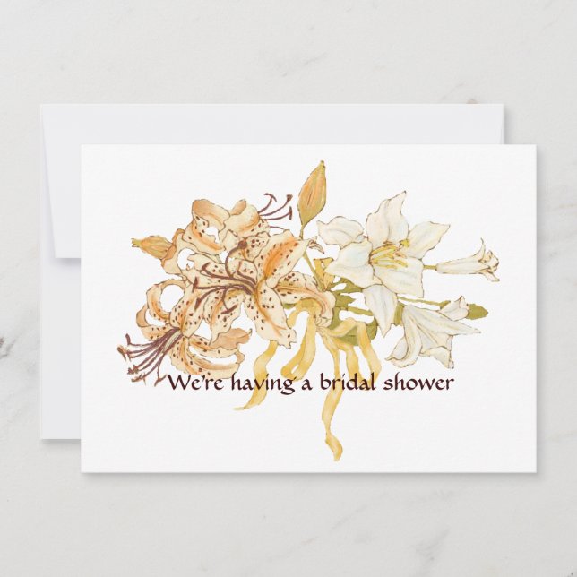 Invitation Bouquet de lis (Devant)