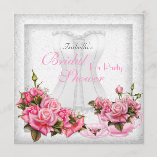 Invitation Bouquet de mariage de thé de douche de mariée joli