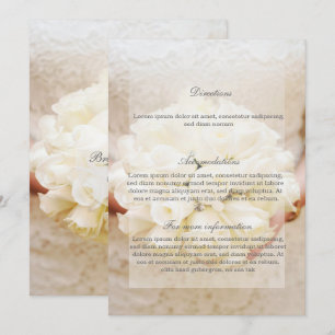 Invitation Bouquet de Mariages nuptiaux blancs