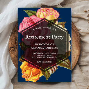 Invitation Bouquet de roses géométrique moderne pour la fête