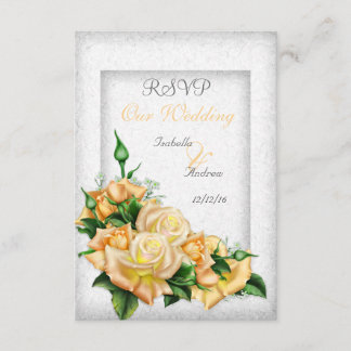 Invitation Bouquet de roses jaunes époustouflants pour mariag