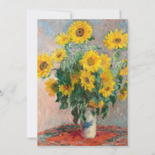 Invitation Bouquet de tournesols (1881) par Claude Monet