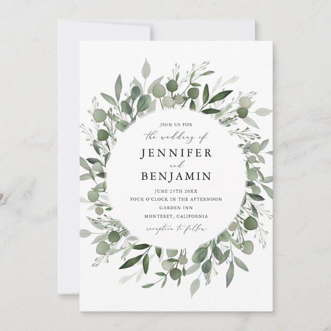 Invitation Bouquet de verdure (Devant)