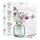 Bouquet fleur sauvage en verre papillon Jar Bohemi