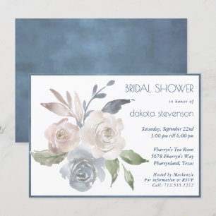 Invitation Bouquet floral bouché   Fête des mariées Rose soup