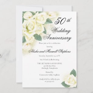 Invitation Bouquet floral de roses pour fête d'anniversaire d
