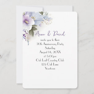 Invitation Bouquet floral du 70e anniversaire