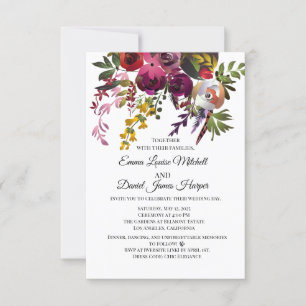 Invitation Bouquet Floral Élégant