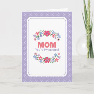 Invitation Bouquet floral Tu es ma fête des mères préférée